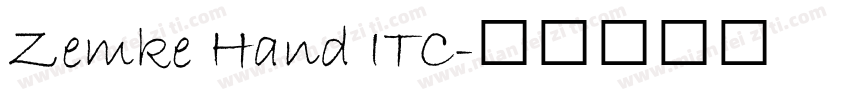 Zemke Hand ITC字体转换